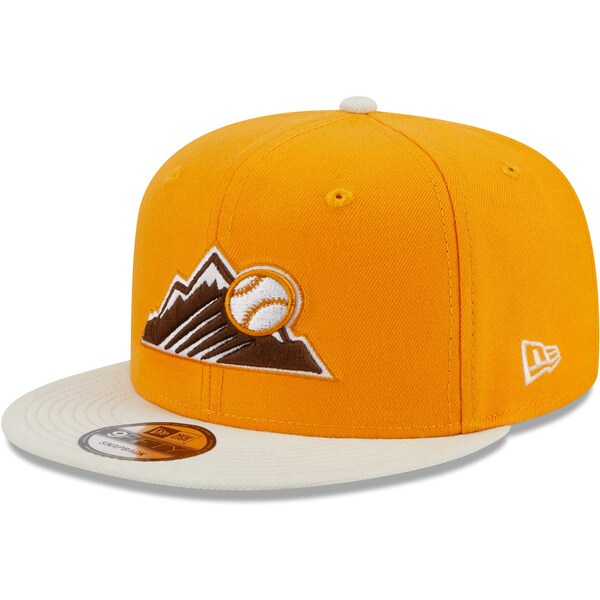ニューエラ メンズ 帽子 アクセサリー Colorado Rockies New Era Tiramisu 9FIFTY Snapback Hat Gold