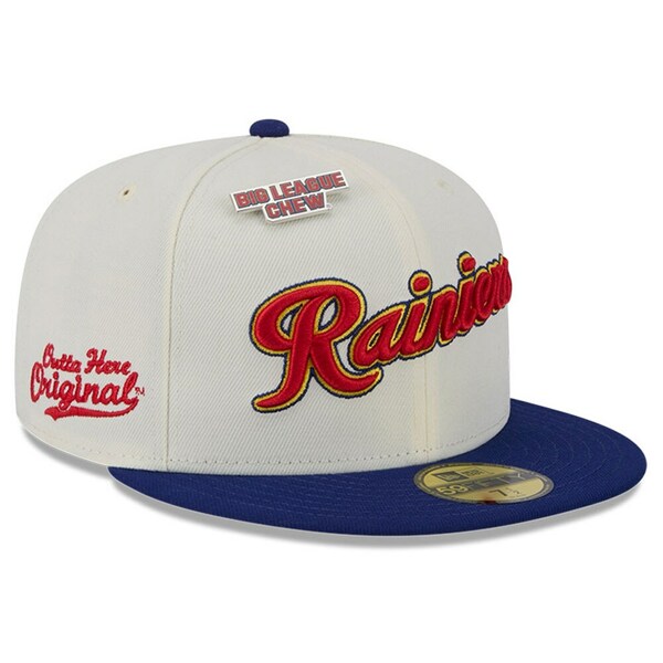 ニューエラ メンズ 帽子 アクセサリー Tacoma Rainiers New Era Big League Chew Original 59FIFTY Fitted Hat White
