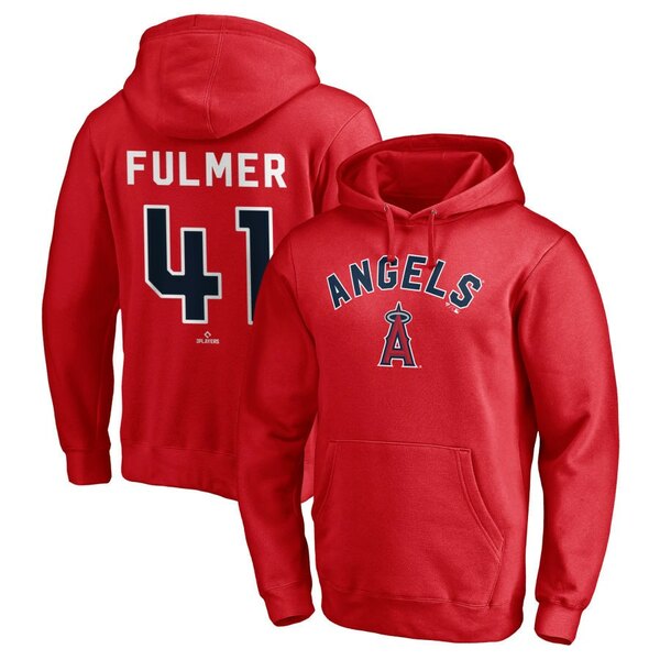 ファナティクス メンズ パーカー・スウェットシャツ アウター Los Angeles Angels Fanatics Branded Personalized Winning Streak Name & Number Pullover Hoodie Red