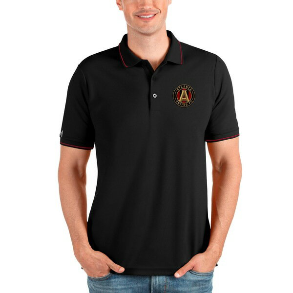 AeBOA Y |Vc gbvX Atlanta United FC Antigua Solid Pique Polo Black