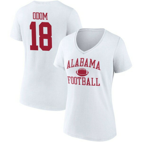 楽天astyファナティクス レディース Tシャツ トップス Alabama Crimson Tide Football Fanatics Branded Women's PickAPlayer NIL Gameday Tradition VNeck TShirt White