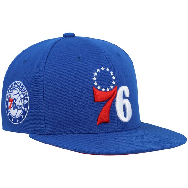 ミッチェル＆ネス ミッチェル&ネス メンズ 帽子 アクセサリー Philadelphia 76ers Mitchell & Ness Core Side Snapback Hat Royal