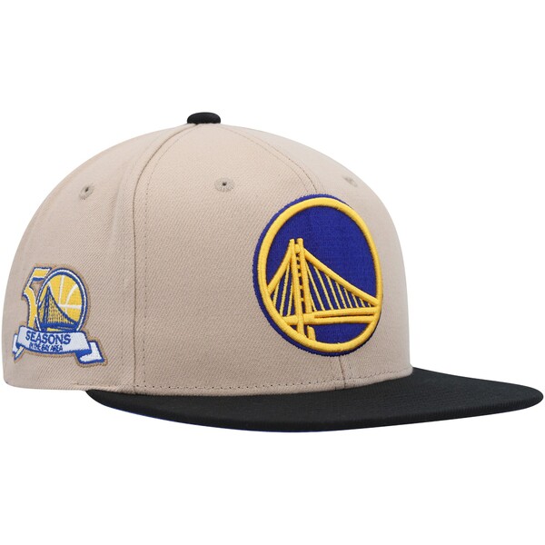 ミッチェル＆ネス ミッチェル&ネス メンズ 帽子 アクセサリー Golden State Warriors Mitchell & Ness Dress Code Snapback Hat Khaki