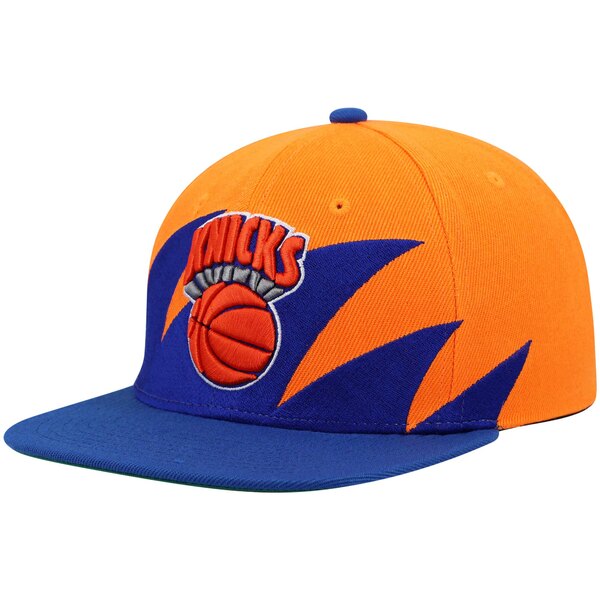 ミッチェル＆ネス ミッチェル&ネス メンズ 帽子 アクセサリー New York Knicks Mitchell & Ness Hardwood Classics Sharktooth Snapback Hat Orange/Blue