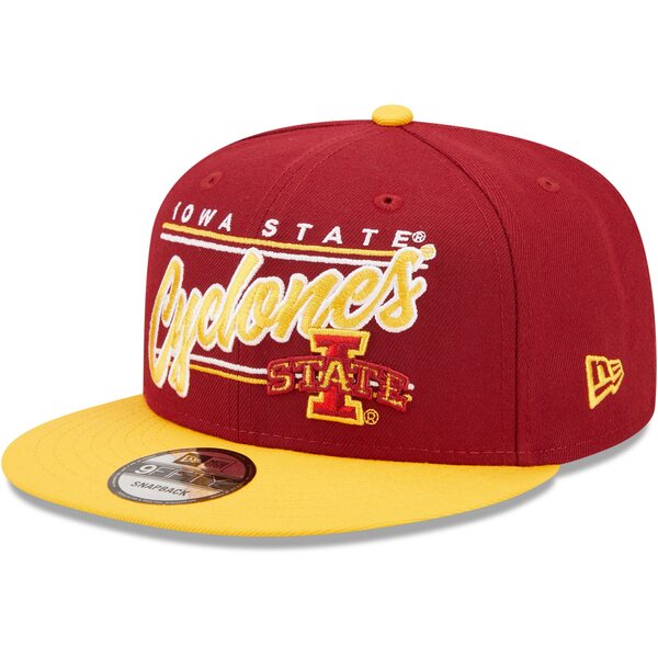 ニューエラ メンズ 帽子 アクセサリー Iowa State Cyclones New Era Team Script 9FIFTY Snapback Hat Cardinal