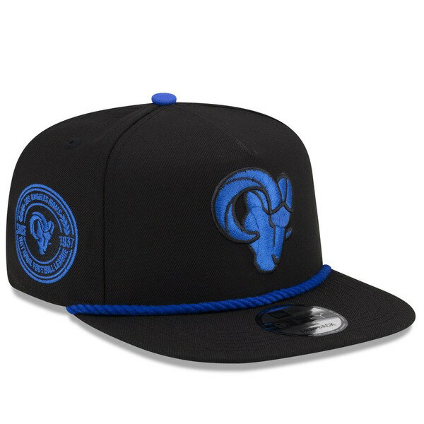 ニューエラ メンズ 帽子 アクセサリー Los Angeles Rams New Era Captain Snapback Hat Black