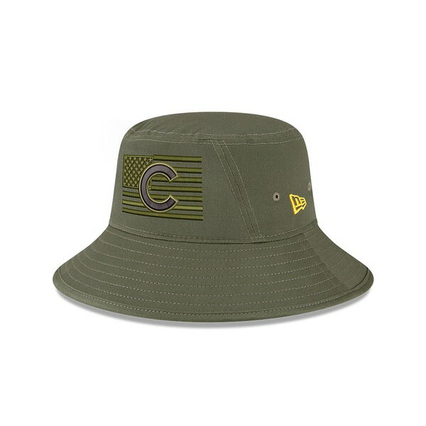 楽天astyニューエラ メンズ 帽子 アクセサリー Chicago Cubs New Era 2023 Armed Forces Day Bucket Hat Green