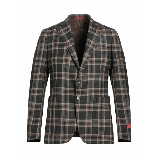 【送料無料】 イザイア メンズ ジャケット&ブルゾン アウター Blazers Grey