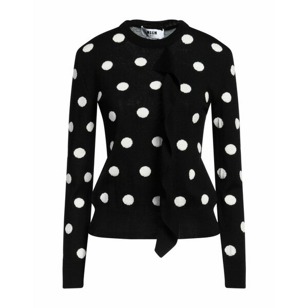 【送料無料】 エムエスジイエム レディース ニット&セーター アウター Sweaters Black