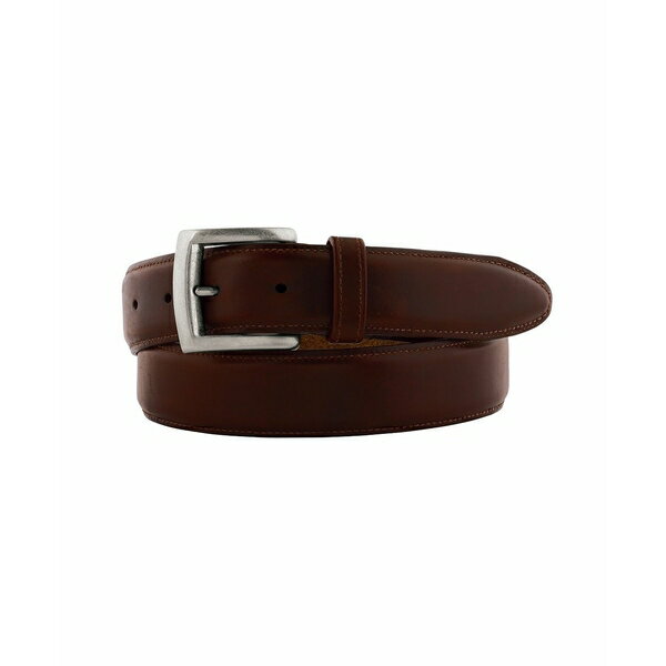 ジョンストンアンドマーフィー メンズ ベルト アクセサリー Waxed Leather Belt Brown