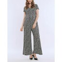マザーフッドマタニティ レディース ワンピース トップス Women's Short Sleeve V-Neck Flare Leg Jumpsuit - Mo...