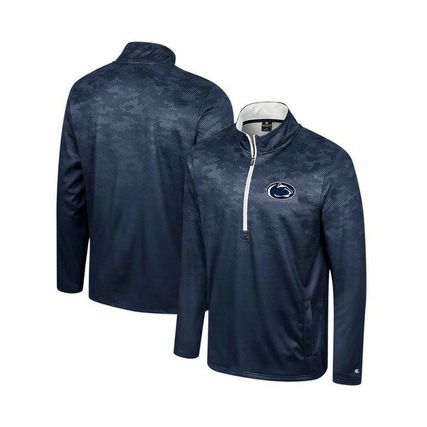 コロシアム メンズ ジャケット&ブルゾン アウター Men's Navy Penn State Nittany Lions The Machine Half-Zip Jacket Navy