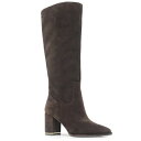 ケネスコール レディース ブーツ シューズ Women's Yvonne Knee High Block Heel Boots Chocolate Suede