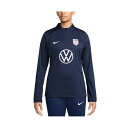 ナイキ レディース カットソー トップス Women's Navy USMNT 2024 Strike Drill Performance Quarter-Zi...