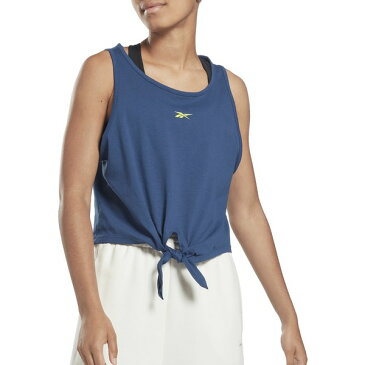 リーボック レディース シャツ トップス Reebok Women's Front Tie Tank Top Batik Blue