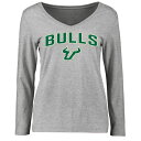 yz t@ieBNX fB[X TVc gbvX South Florida Bulls Women's Proud Mascot Long Sleeve TShirt Ash