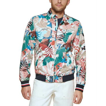 トミー ヒルフィガー メンズ ジャケット＆ブルゾン アウター Men's Spring Bomber Jacket Botanical Palm Print