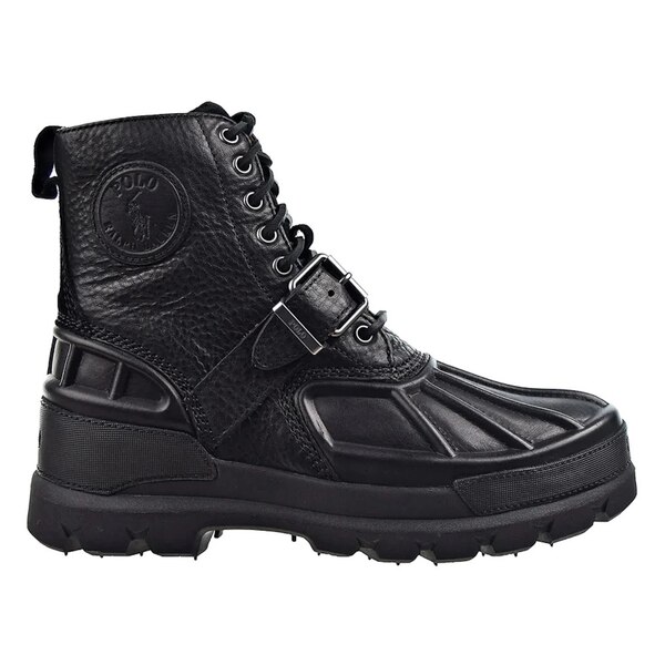 Polo Ralph Lauren ラルフローレン メンズ スニーカー 【Polo Ralph Lauren Oslo High Oiled Leather Boot】 サイズ US_9.5(27.5cm) Black