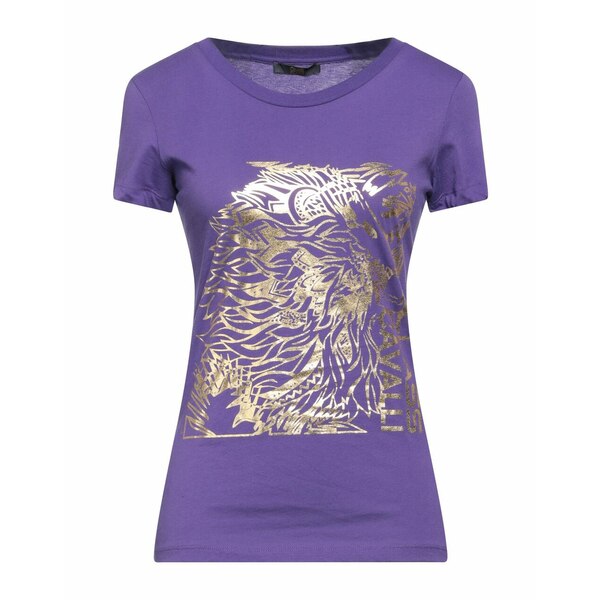 【送料無料】 カヴァリ クラス/ロベルト・カバリ レディース Tシャツ トップス T-shirts Purple