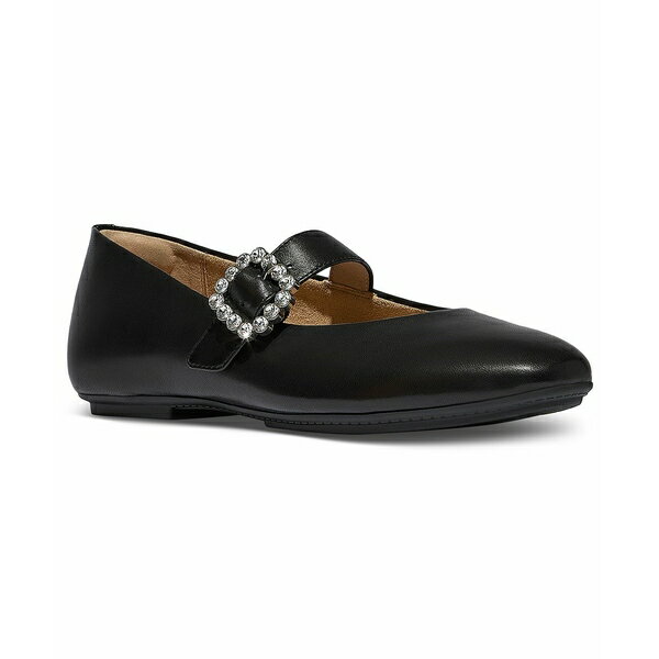 フィットフロップ レディース サンダル シューズ Women's Delicato Crystal-Buckle Metallic-Leather Mary Jane Flats Black