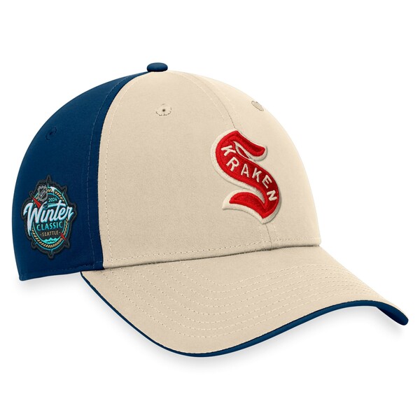 ファナティクス メンズ 帽子 アクセサリー Seattle Kraken Fanatics 2024 NHL Winter Classic Flex Hat Cream/Navy