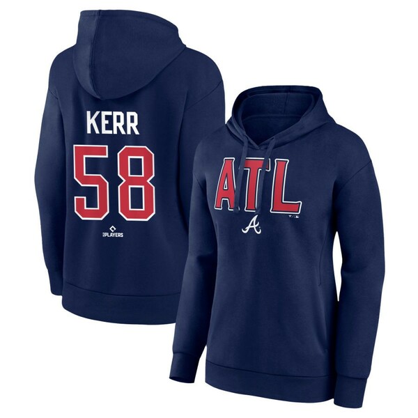 ファナティクス レディース パーカー・スウェットシャツ アウター Atlanta Braves Fanatics Women's Personalized Hometown Legend Pullover Hoodie Navy