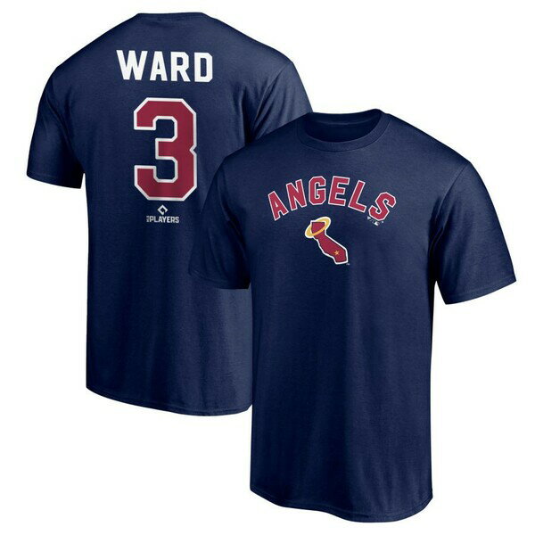 楽天astyファナティクス メンズ Tシャツ トップス Los Angeles Angels Fanatics Cooperstown Winning Streak Personalized Name & Number TShirt Navy