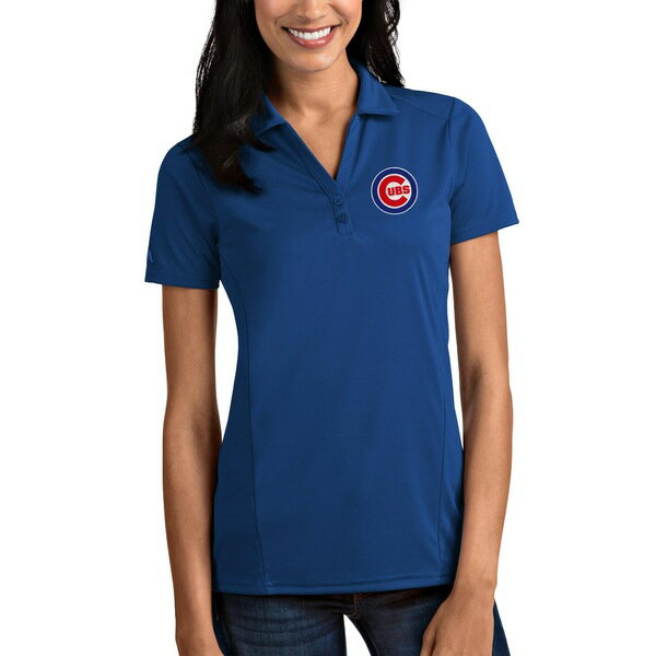 アンティグア レディース ポロシャツ トップス Chicago Cubs Antigua Women's Tribute Polo Royal