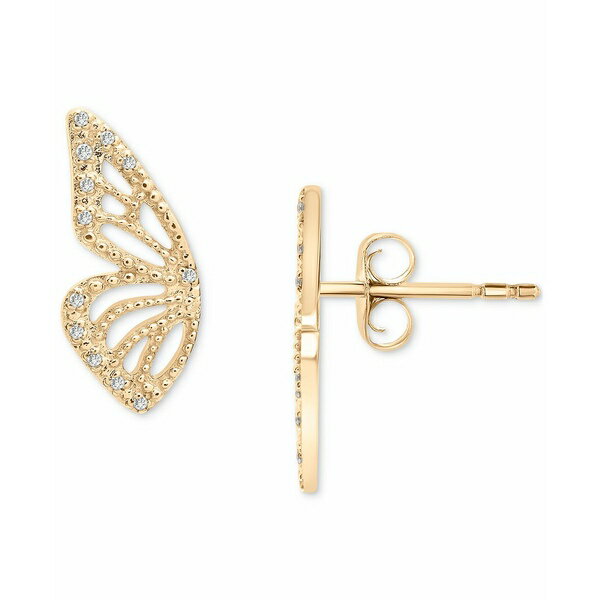 åץ ǥ ԥ ꡼ Diamond Butterfly Wing Stud Earrings (1/20 ct. t.w.) in 14k Gold, Created for Macy's Yellow Gold