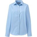 ランズエンド レディース カットソー トップス Women 039 s School Uniform No Gape Long Sleeve Stretch Shirt Light sea blue