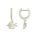 X^[OtH[Go[ fB[X sAXCO ANZT[ Women's Rhea Micro Hoop Earrings Silver-Tone