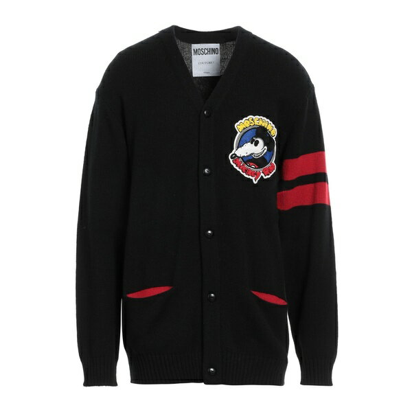 【送料無料】 モスキーノ メンズ カーディガン アウター Cardigans Black