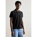 リンドーバーグ メンズ サンダル シューズ CONTRAST PIPING - Polo shirt - space black