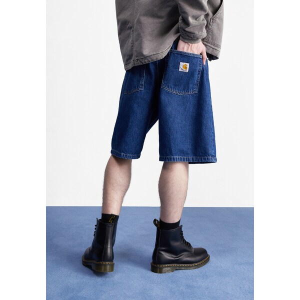 カーハート メンズ デニムパンツ ボトムス BRANDON - Denim shorts - blue stone washed
