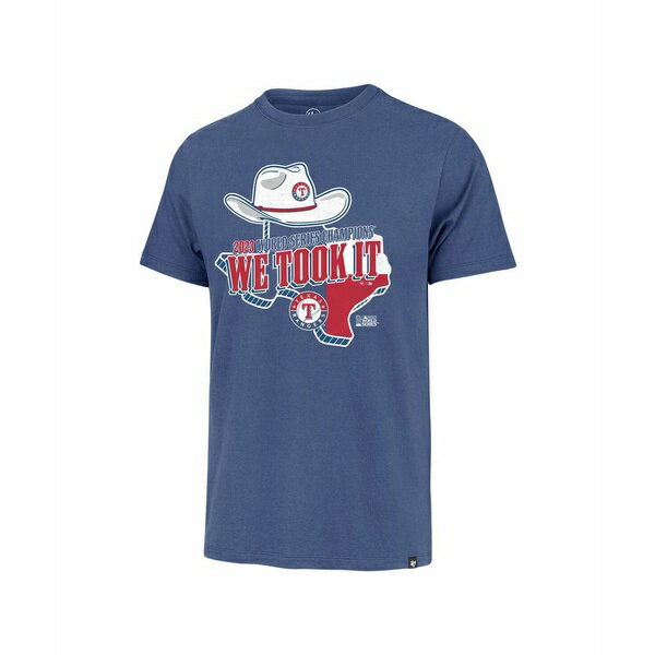 47ブランド メンズ シャツ トップス Men's Royal Texas Rangers 2023 World Series Champions Local Playoff Franklin T-shirt Royal