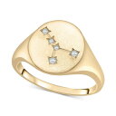 ラップド レディース リング アクセサリー Diamond Cancer Constellation Ring (1/20 ct. t.w.) in 10k G...