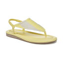 フランコサルト レディース サンダル シューズ Women's Jocelyn Open Toe Thong Slingback Sandals Yellow Stripe Twill Fabric