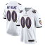 ʥ  ˥ե ȥåץ Baltimore Ravens Nike Custom Game Jersey White