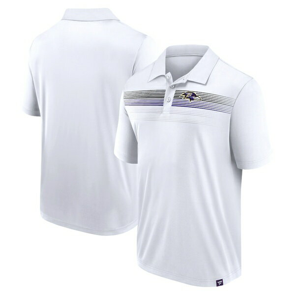 t@ieBNX Y |Vc gbvX Baltimore Ravens Fanatics Branded Victory For Us Interlock Polo White