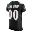 ナイキ メンズ ユニフォーム トップス Baltimore Ravens Nike Vapor F.U.S.E. Elite Custom Jersey Black 3