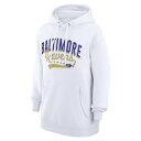 カールバンクス レディース パーカー・スウェットシャツ アウター Baltimore Ravens G III 4Her by Carl Banks Women's Filigree Logo Pullover Hoodie???White