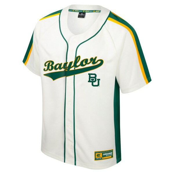 コロシアム メンズ ユニフォーム トップス Baylor Bears Colosseum Ruth ButtonUp Baseball Jersey Cream