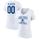 t@ieBNX fB[X TVc gbvX Boise State Broncos Fanatics Branded Women's Women's Basketball PickAPlayer NIL Gameday Tradition VNeck T Shirt???White