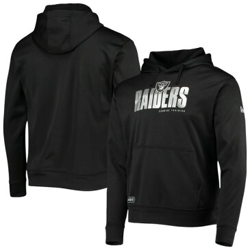 ニューエラ メンズ パーカー・スウェットシャツ アウター Las Vegas Raiders New Era Combine Authentic Hard Hash Pullover Hoodie Black