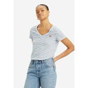 リーバイス レディース Tシャツ トップス PERFECT VNECK - Print T-shirt - penny stripe kentucky blue