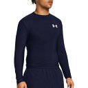 アンダーアーマー メンズ シャツ トップス Under Armour Men 039 s HeatGear OG Compression Long Sleeve Shirt Midnight Navy