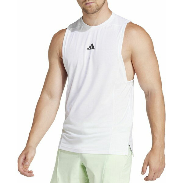 アディダス メンズ シャツ トップス adidas Men's Designed For Training Workout Tank Top White