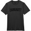 カーハート メンズ シャツ トップス Carhartt Men's Collegiate Logo Short-Sleeve Tee Black