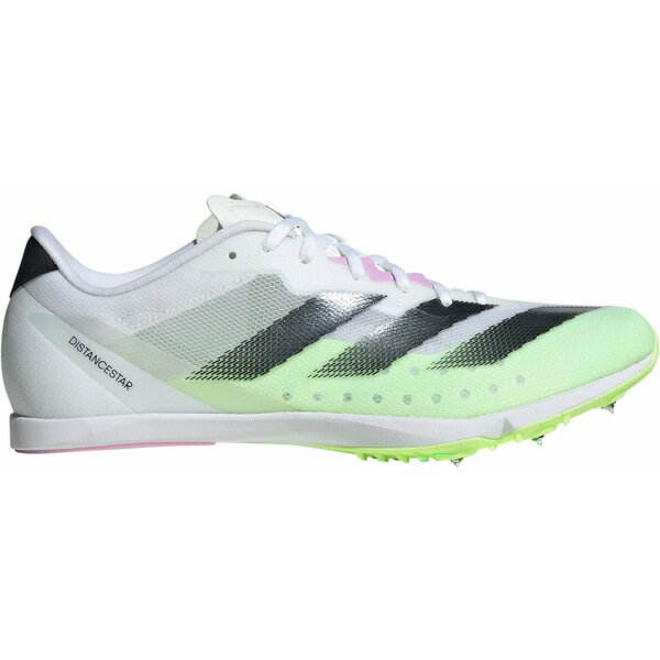 アディダス メンズ 陸上 スポーツ adidas Distancestar Track and Field Cleats White/Black/Green Spark