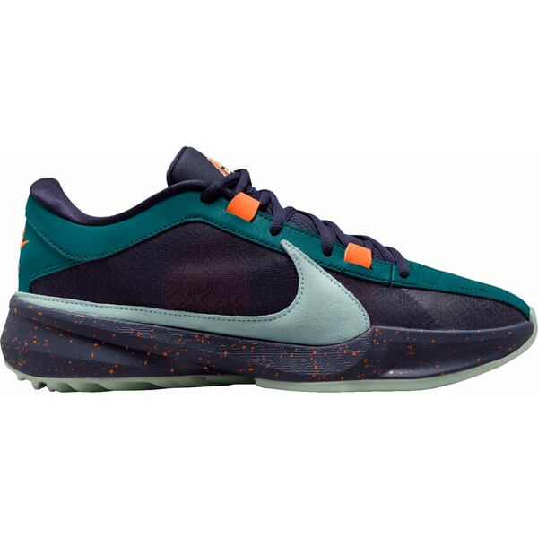 ナイキ レディース バスケットボール スポーツ Nike Zoom Freak 5 Basketball Shoes Geo Teal/Jade/Purple Ink 1